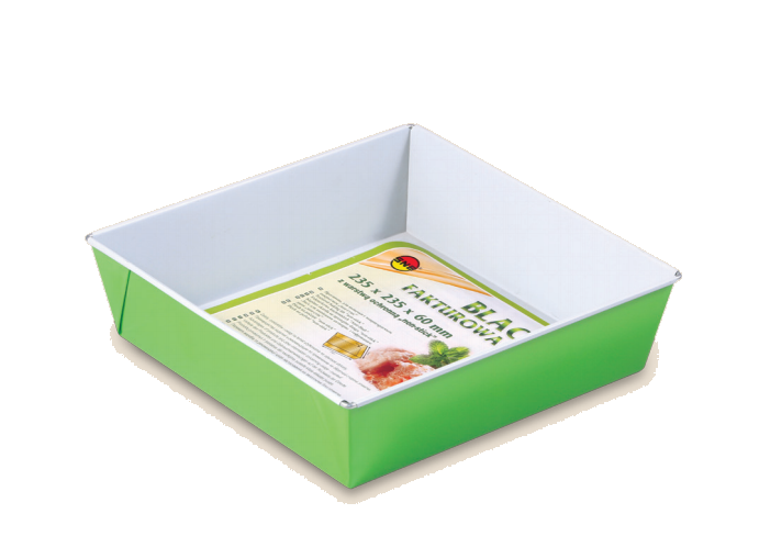 Противень SNB Non-stick гофрированный с антипригарным покрытием 23,5х23,5х6 см Зелено-серый