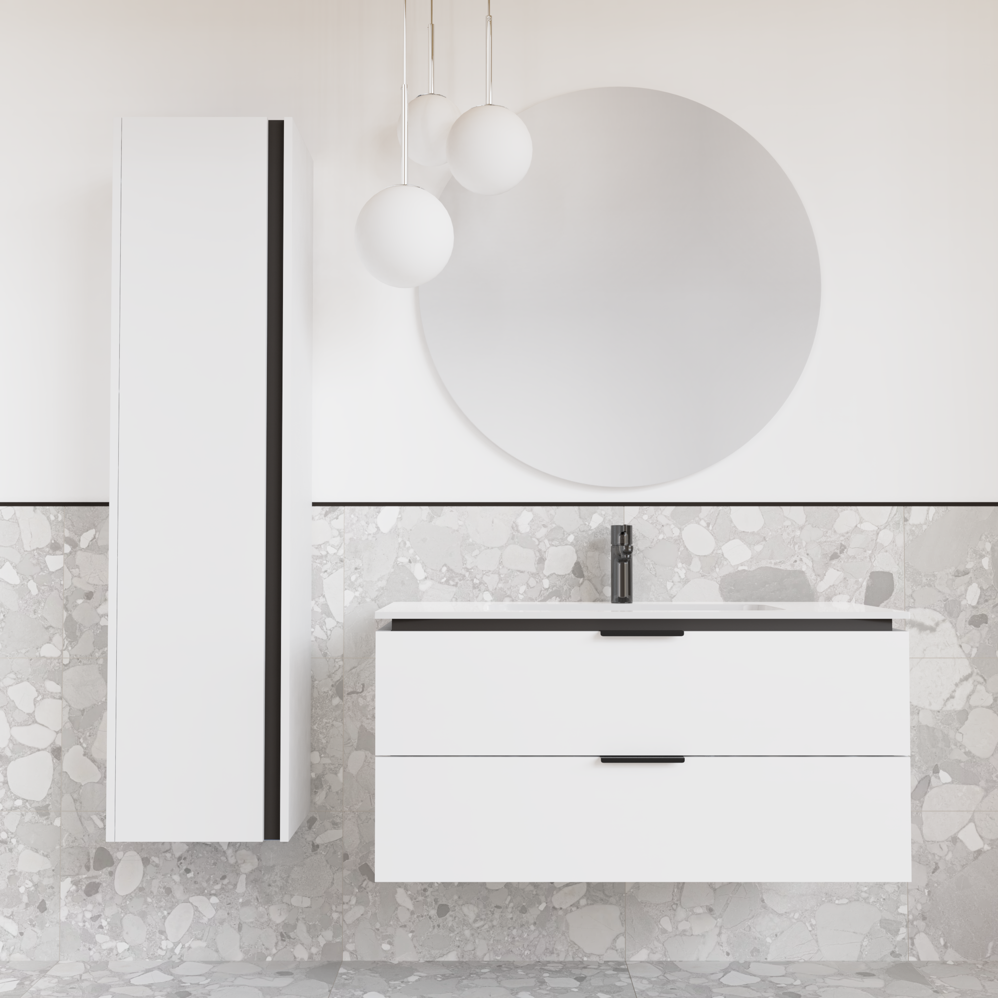 Тумба подвесная с раковиной MVK Vostok Icon 90 В2 900х450х530 мм Эмаль Белый Матовый (p290wh) - фото 4 Тумба подвесная с раковиной MVK Vostok Icon 90 В2 900х450х530 мм Эмаль Белый Матовый (p290wh) - фото 4