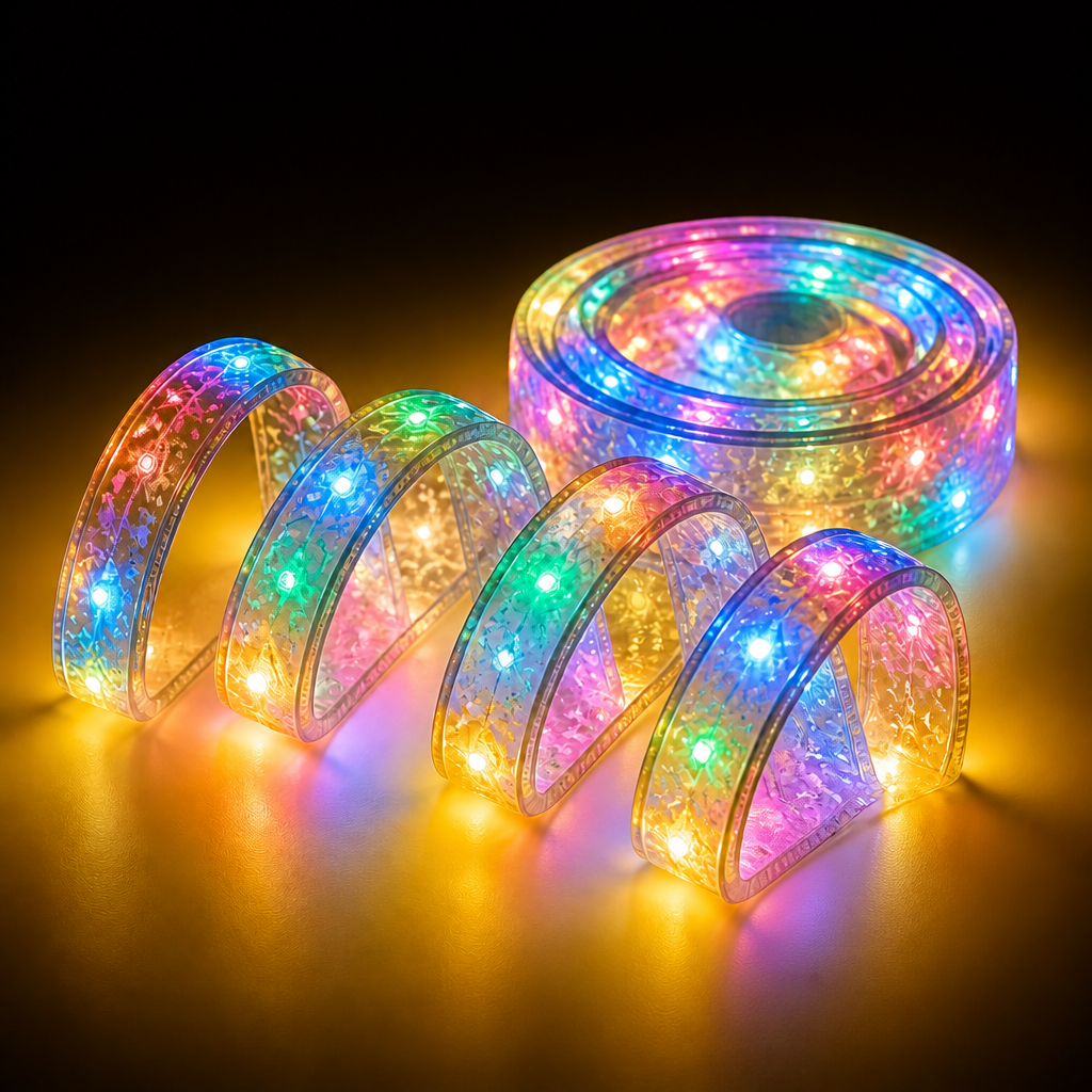 Гирлянда-лента светодиодная 5 м на 50 LED новогодняя елковая на разноцветных батарейках (38811718)