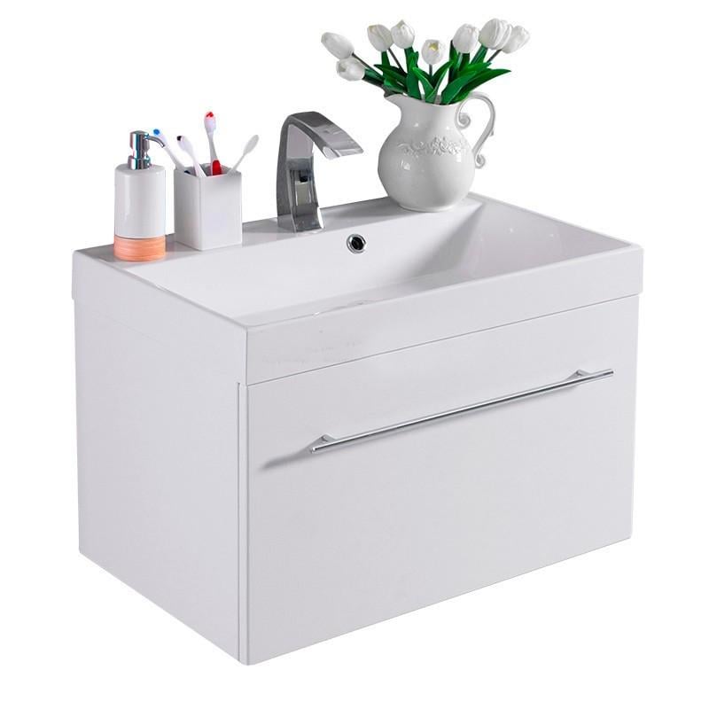 Тумба подвесная Fancy Marble Corsica 70 ШН-700 с раковиной Signe 70 Белый