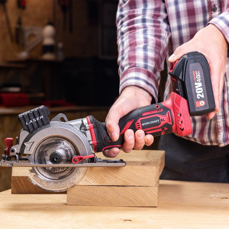 Дисковая пила аккумуляторная бесщеточная Worcraft CMCS-S20LiB с аккумулятором 4А и зарядным 115 мм (43196) - фото 11