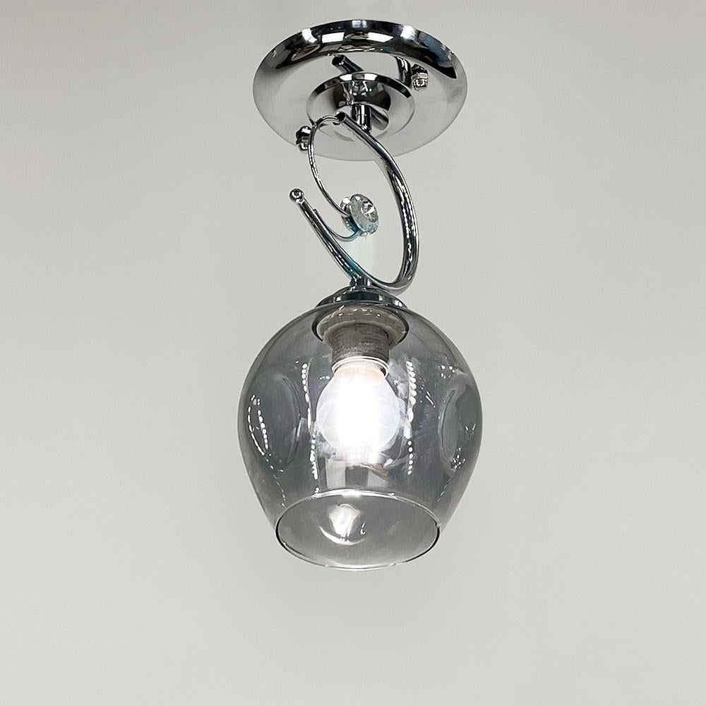 Світильник хромований на 1 графітовий плафон із вм'ятинами (2299/1B CH+GR)