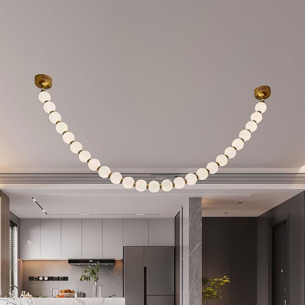 Люстра підвісна велика перлина Lighthouse SRS-19963-25 LED 64W Мідний