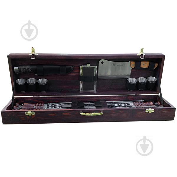 Набор шампуров Gorillas Market Вепрь Gorillas BBQ в деревянной коробке (hub_YkhI82662)