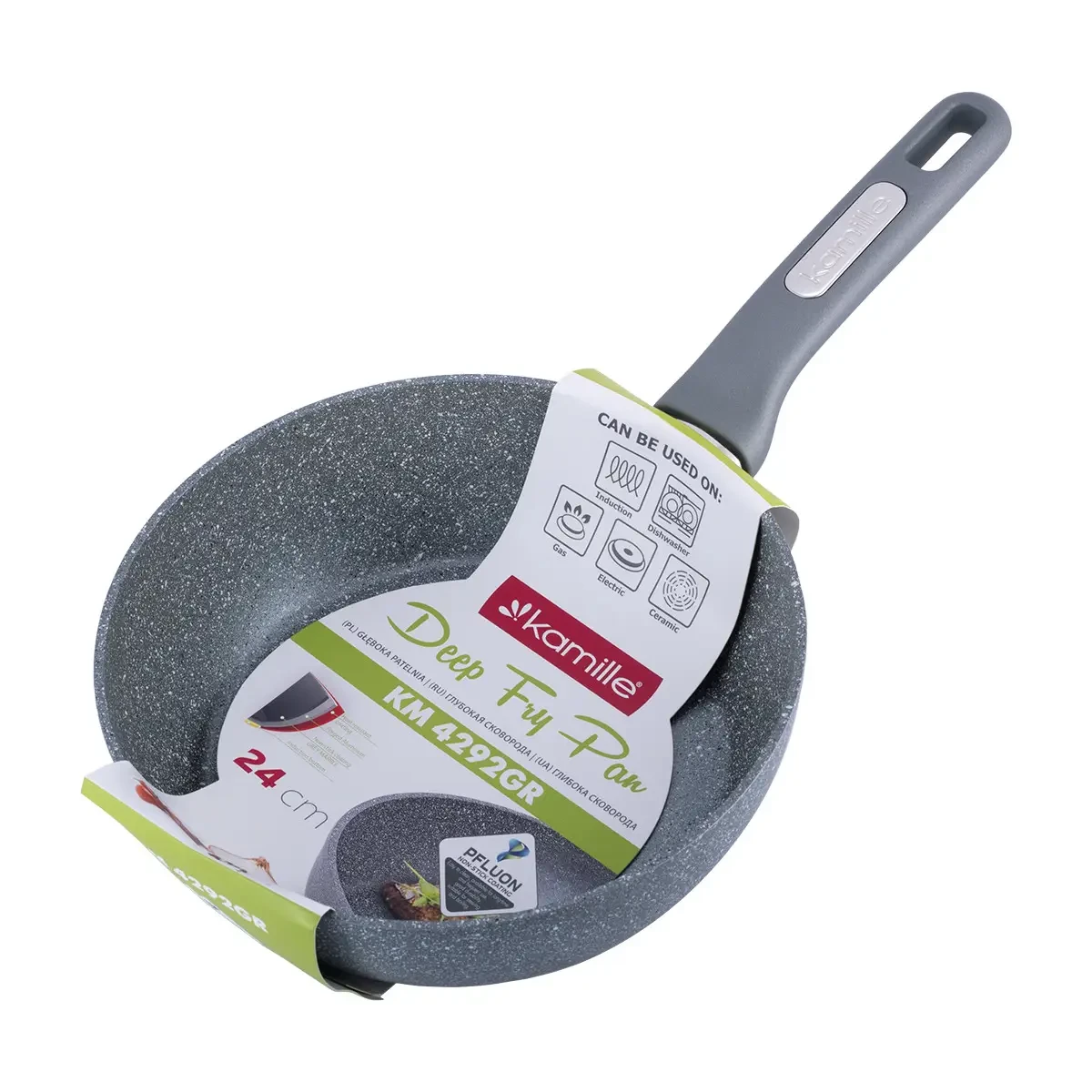 Сковорода Kamille 24 см с мраморным антипригарным покрытием (KM-4292)