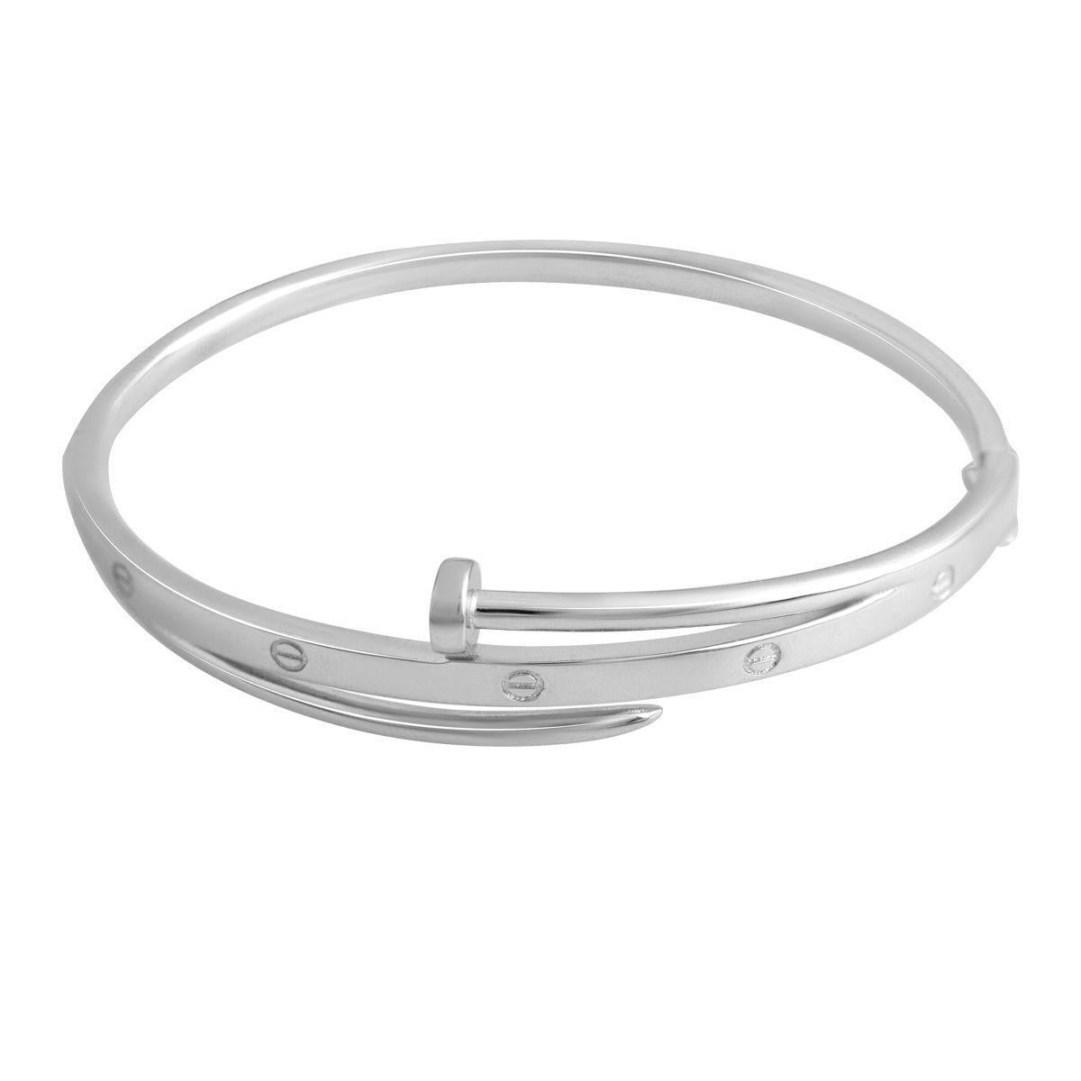 Браслет серебряный жесткий Гвоздь