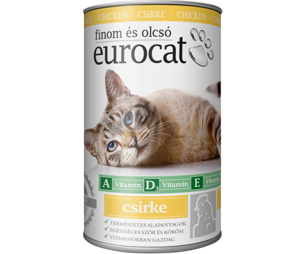 Консервы для кошек EuroCat с курицей 415 гр