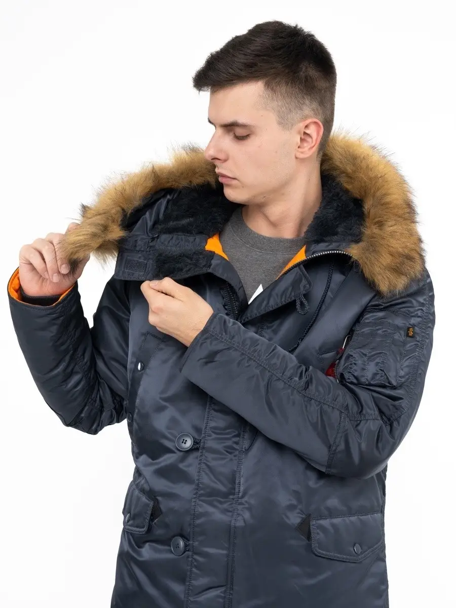 Куртка аляска Alpha Industries Slim Fit N-3B Parka XL Steel Blue (MJN31210C1SBXL) - фото 7