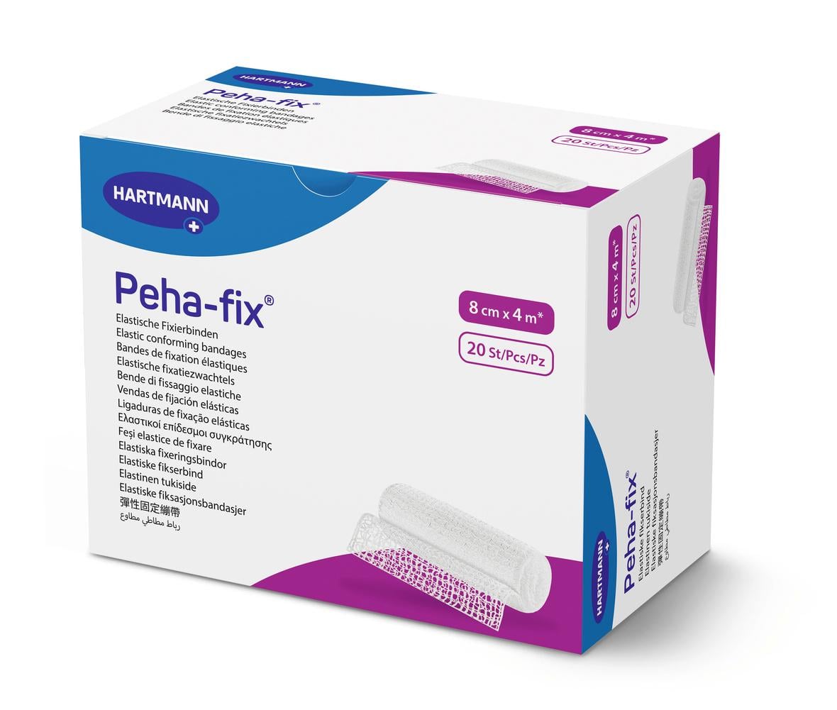 Бинты эластичные фиксирующие Peha-fix 8 см х 4 м 20 шт.