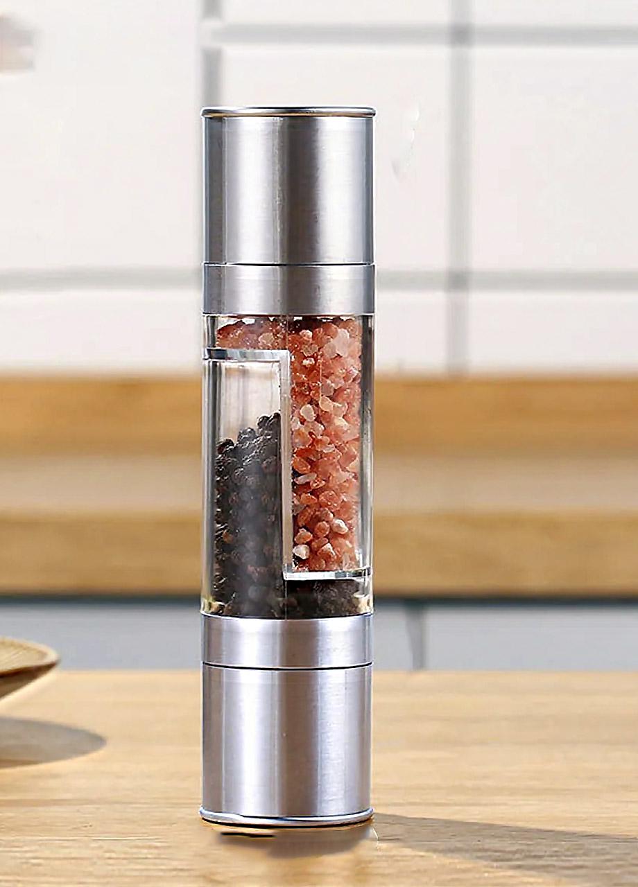 Мельница для соли и перца механическая AND двойная с регулировкой помола Серый (5441141)