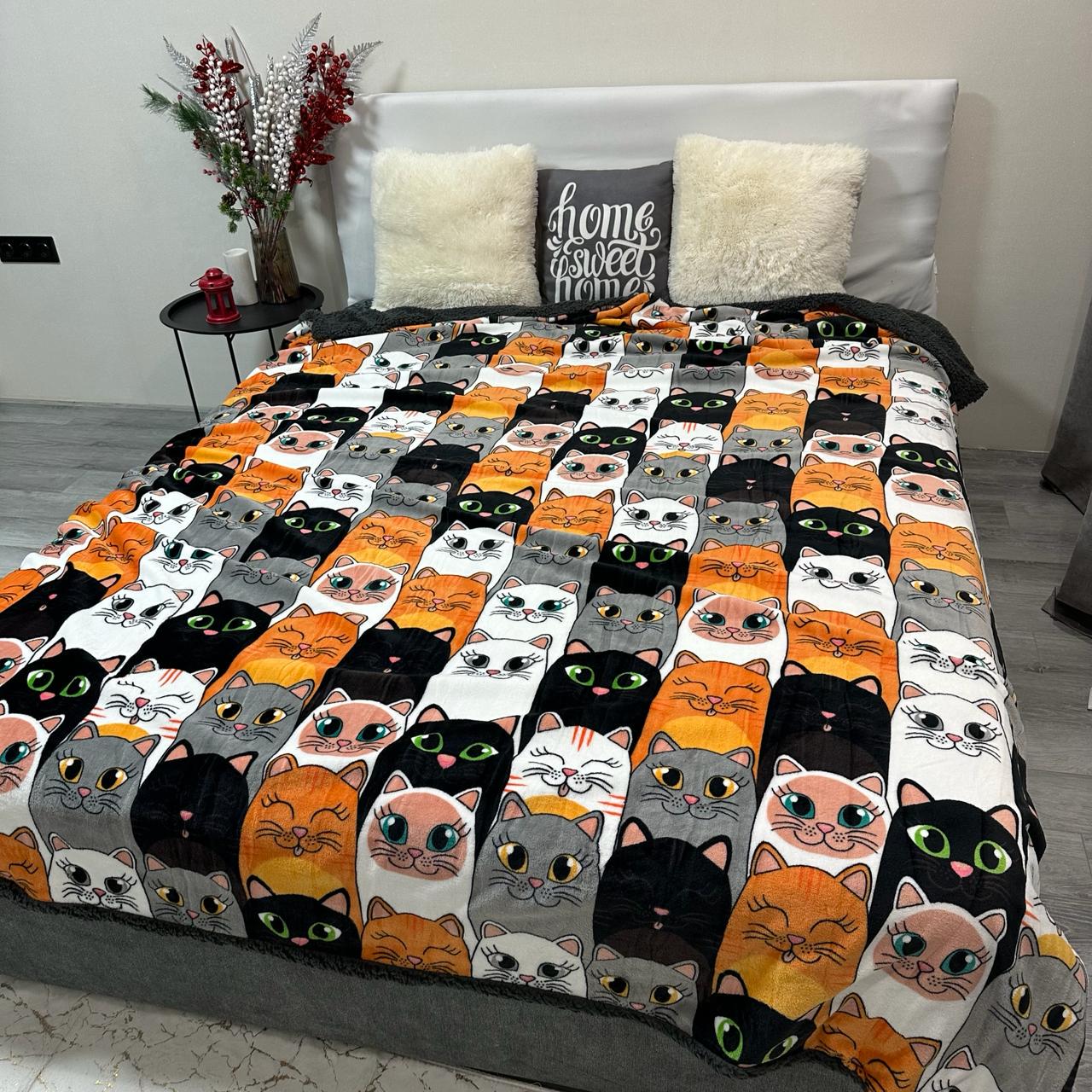 Плед-покрывало двустороннее с рисунком 150х210 см Серый (PL-1.5-6) - фото 7 Плед-покрывало двустороннее с рисунком 150х210 см Серый (PL-1.5-6) - фото 7