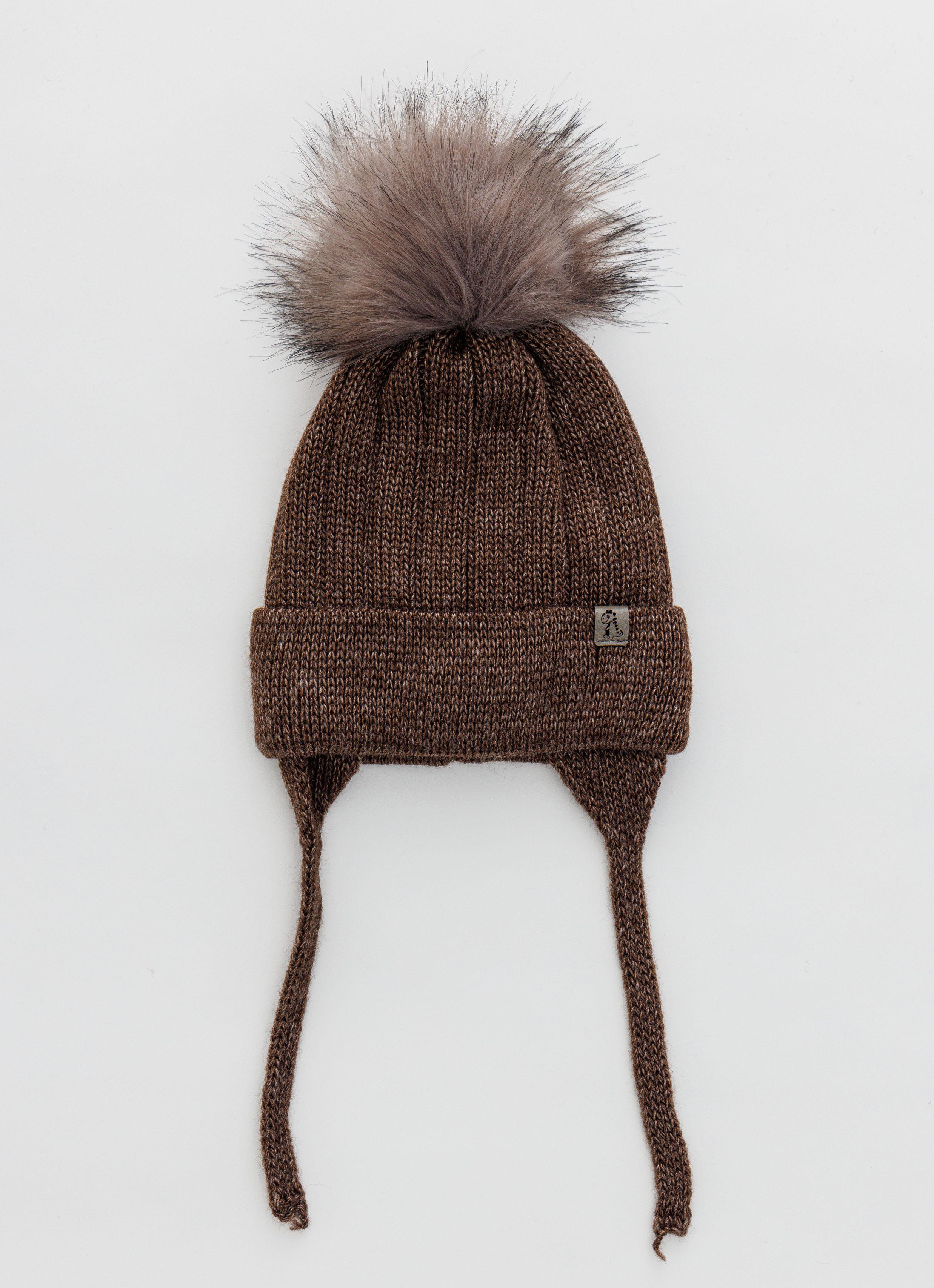 Шапка для мальчика Оскар K32 флис 46-48 см Коричневый