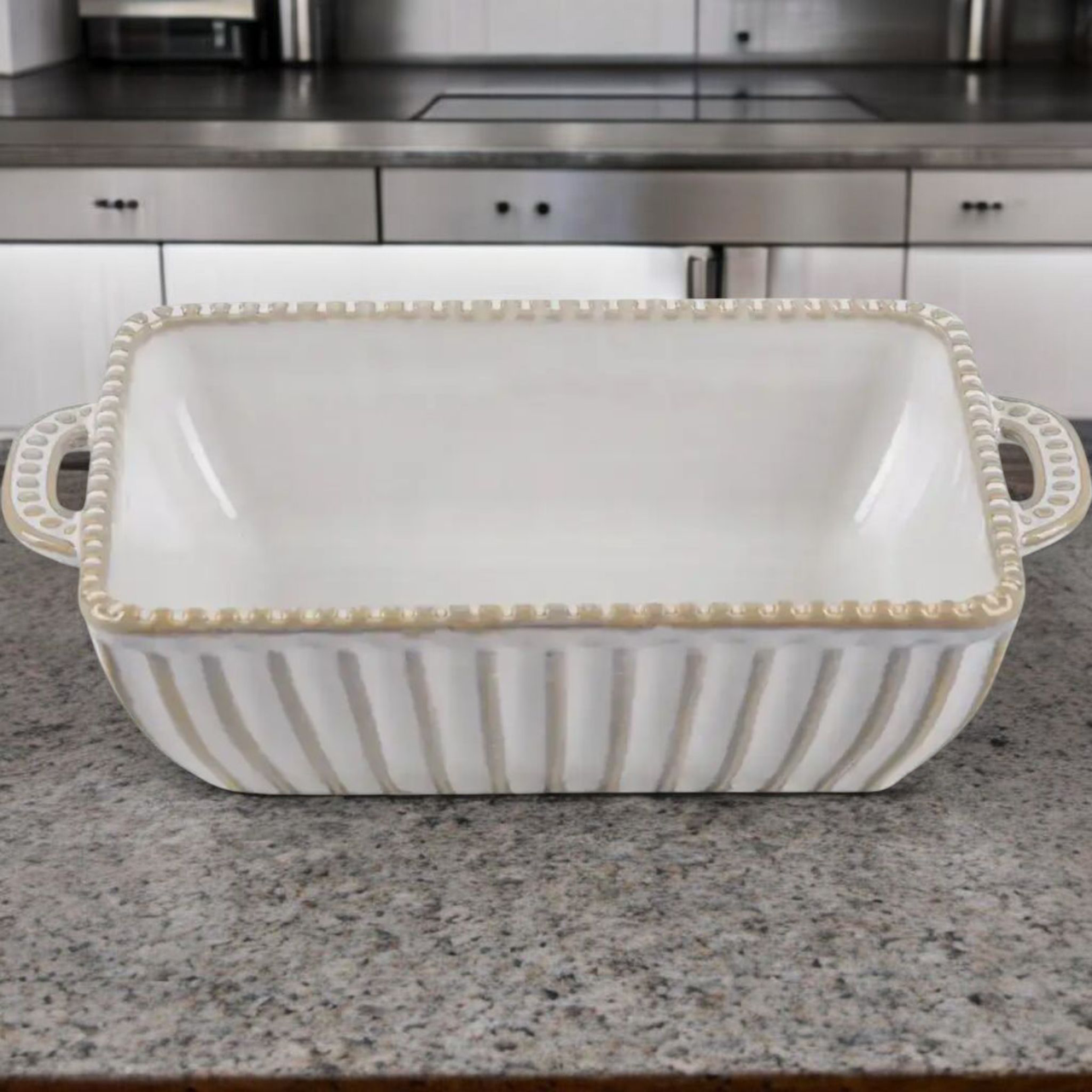 Форма для запекания Limited Edition Allegra GJH011-26-2-129 квадратная с ручками 255х210х55 мм Biege (2566721681) - фото 2 Форма для запекания Limited Edition Allegra GJH011-26-2-129 квадратная с ручками 255х210х55 мм Biege (2566721681) - фото 2