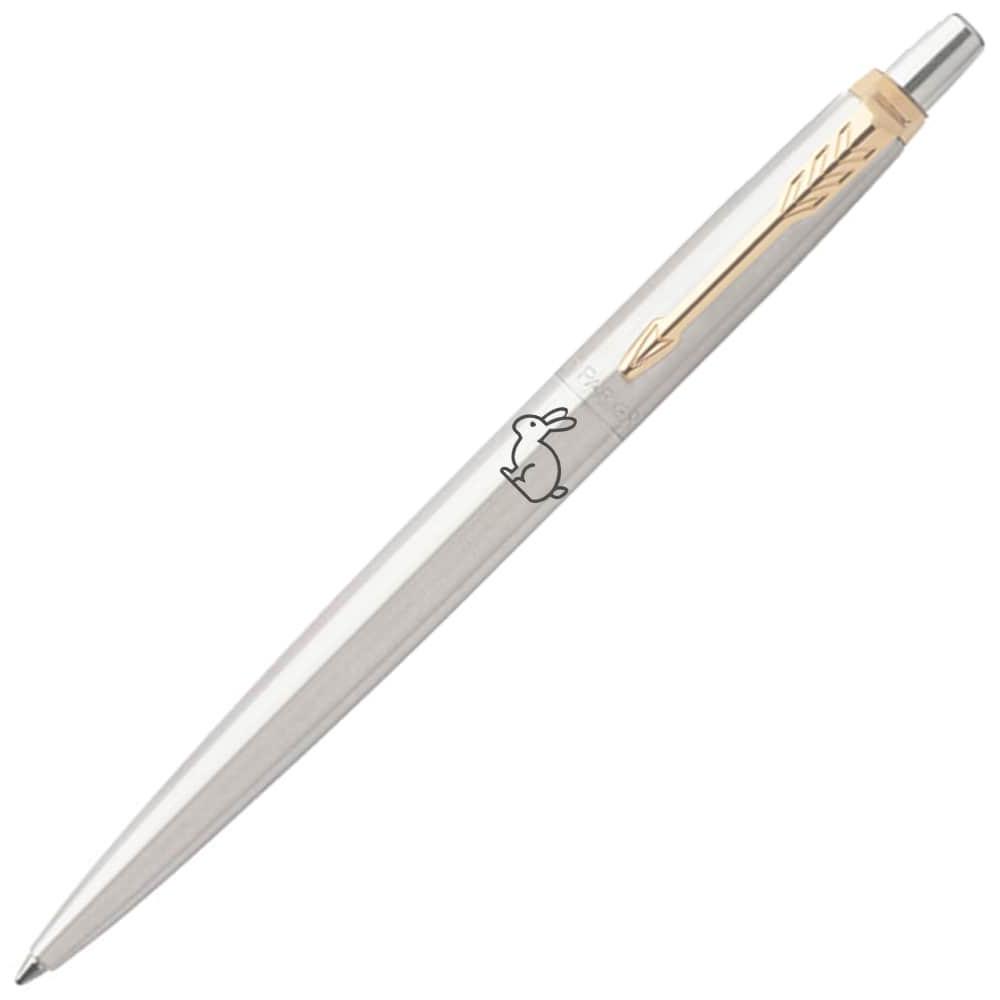 Шариковая ручка Parker Jotter Stainless Steel GT BP Черный Кролик (16032_Z204b)