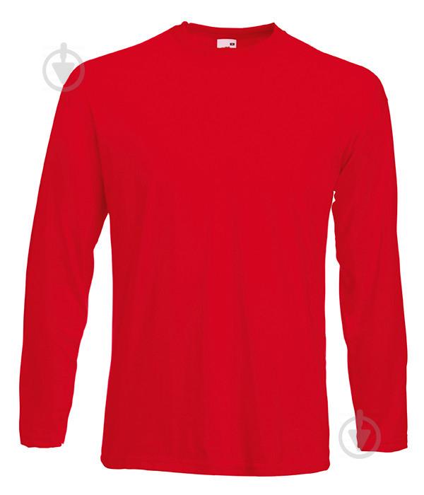 Чоловічий лонгслів Fruit of the Loom Valueweight long sleeve L Червоний (061038040L)