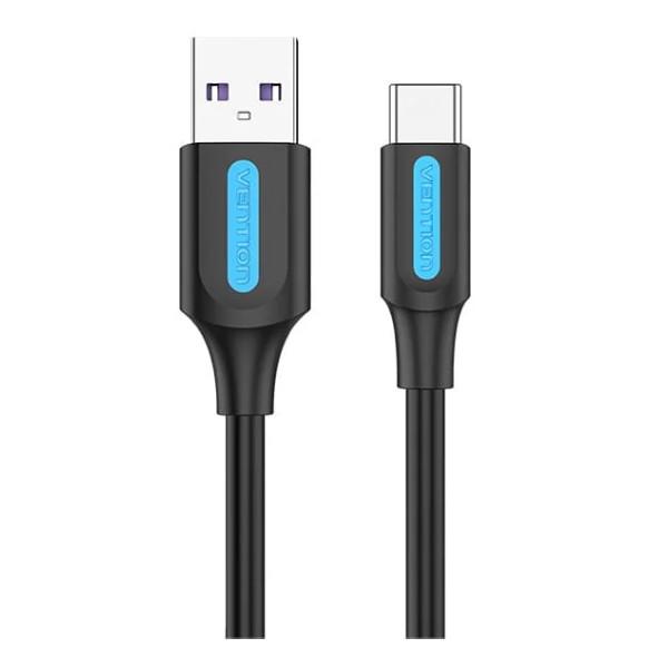 Кабель зарядний Vention USB 2.0 AM-CM 5 A 0,5 м Чорний (604978) - фото 2