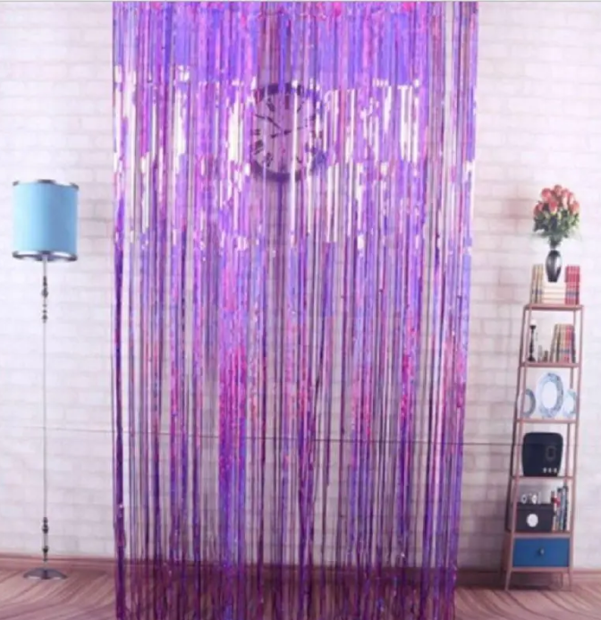 Дождик для фотозоны новогодний 3х1 м Фиолетовый (1218)