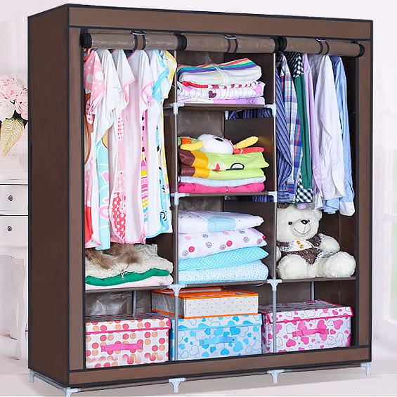 Шафа складана Wardrobe 175х130х45 см Коричневий (1051886337) - фото 4