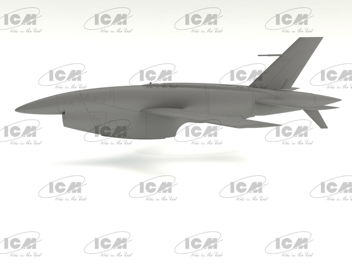 Сборная модель ICM Q-2С ВQM-34А Firebee с тележкой 1 самолет и тележка (48401) - фото 10