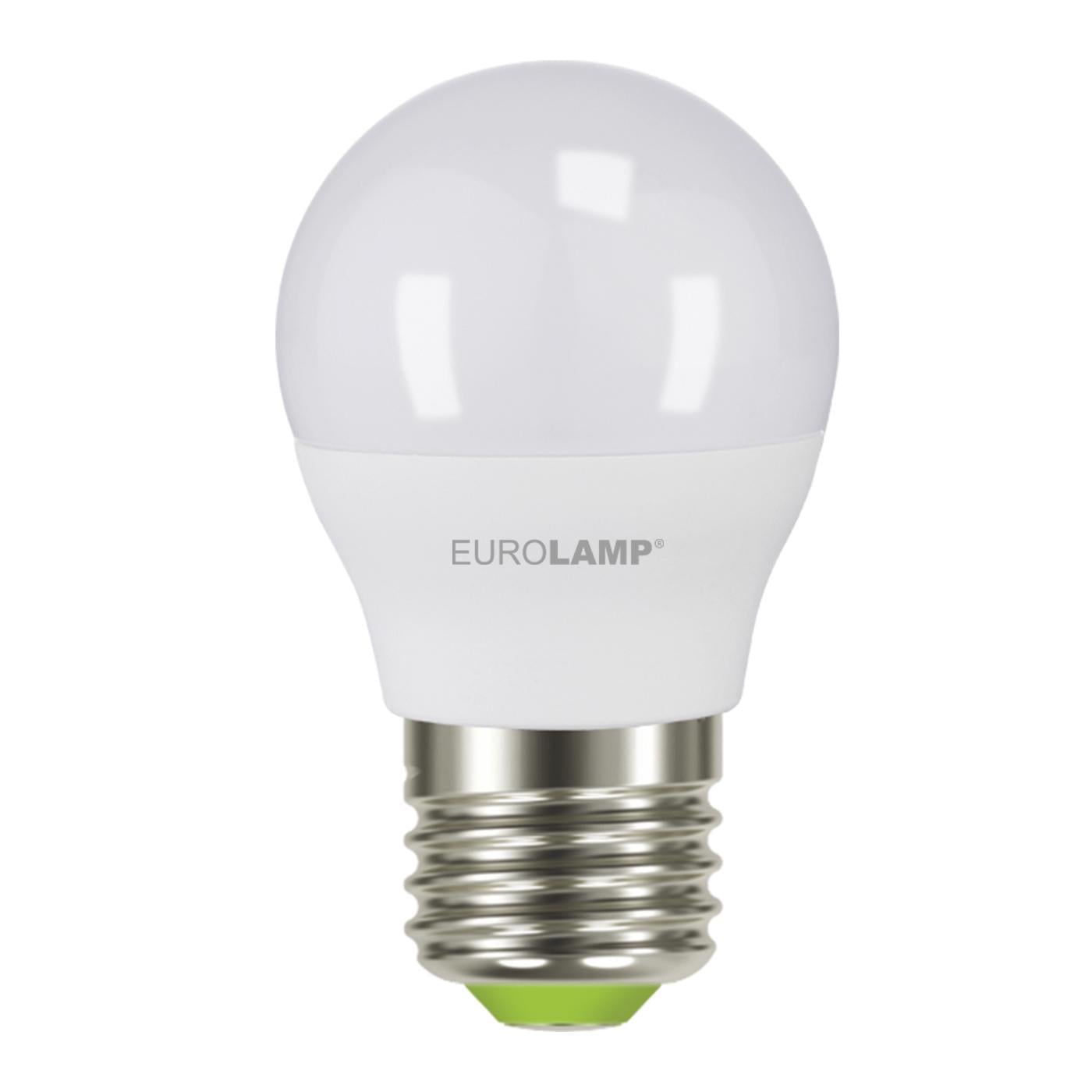 Лампа LED Eurolamp Пуля Эко G45 5W E27 3000K (36486336)