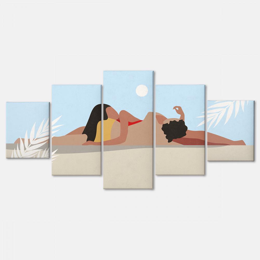 Модульна картина Malevich Store Релакс з п'яти частин 162x80 см (MK53607)