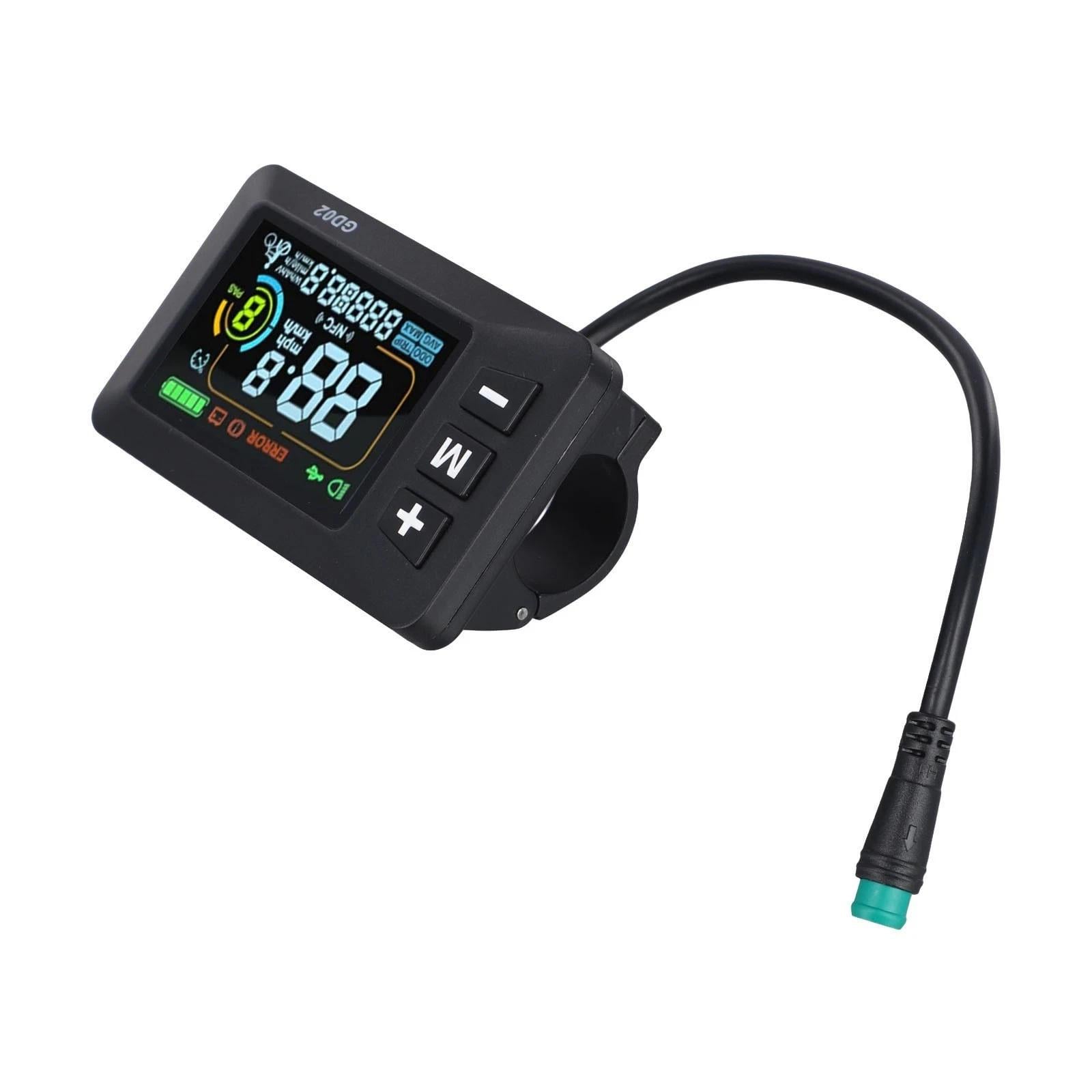 Дисплей GD02 LCD 24V-72V 5 pin WP UART2 цветной для электровелосипеда/самоката (00-00030543)