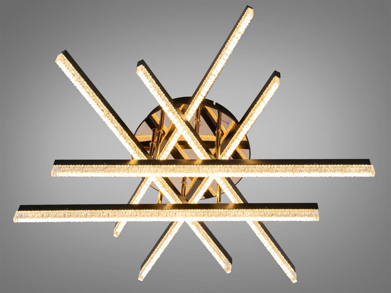 Люстра LED для вітальні SX1008/6BK з акриловими плафонами 80 Вт Чорний (2918714004) Люстра LED для вітальні SX1008/6BK з акриловими плафонами 80 Вт Чорний (2918714004)