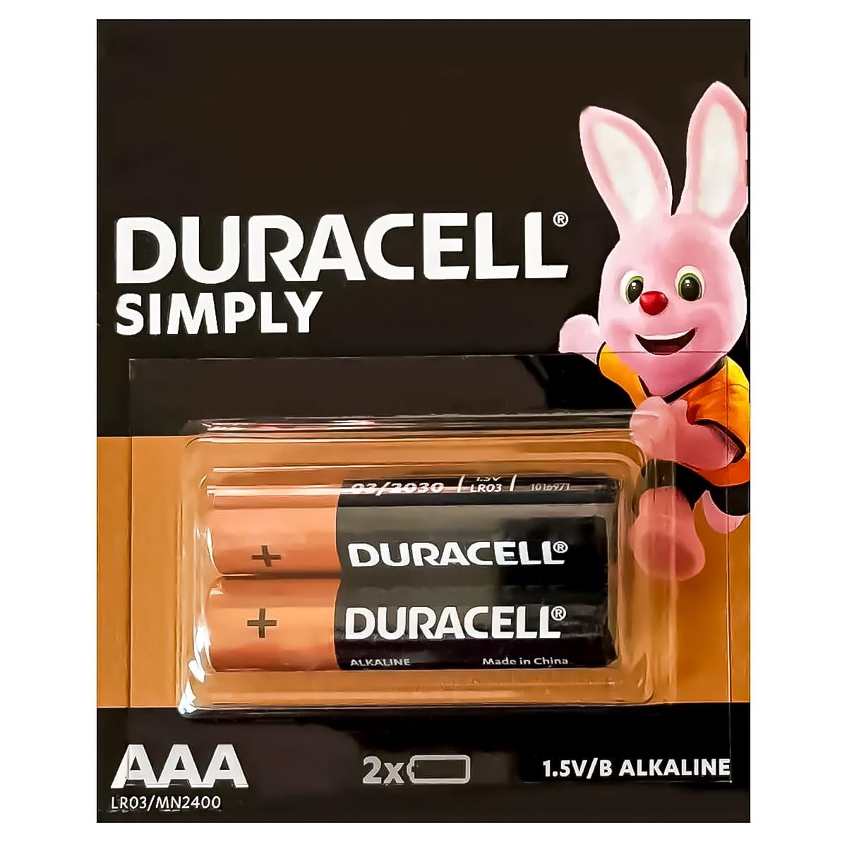 Батарейки Duracell LR03 AAA MN2400 2 шт. (157185)