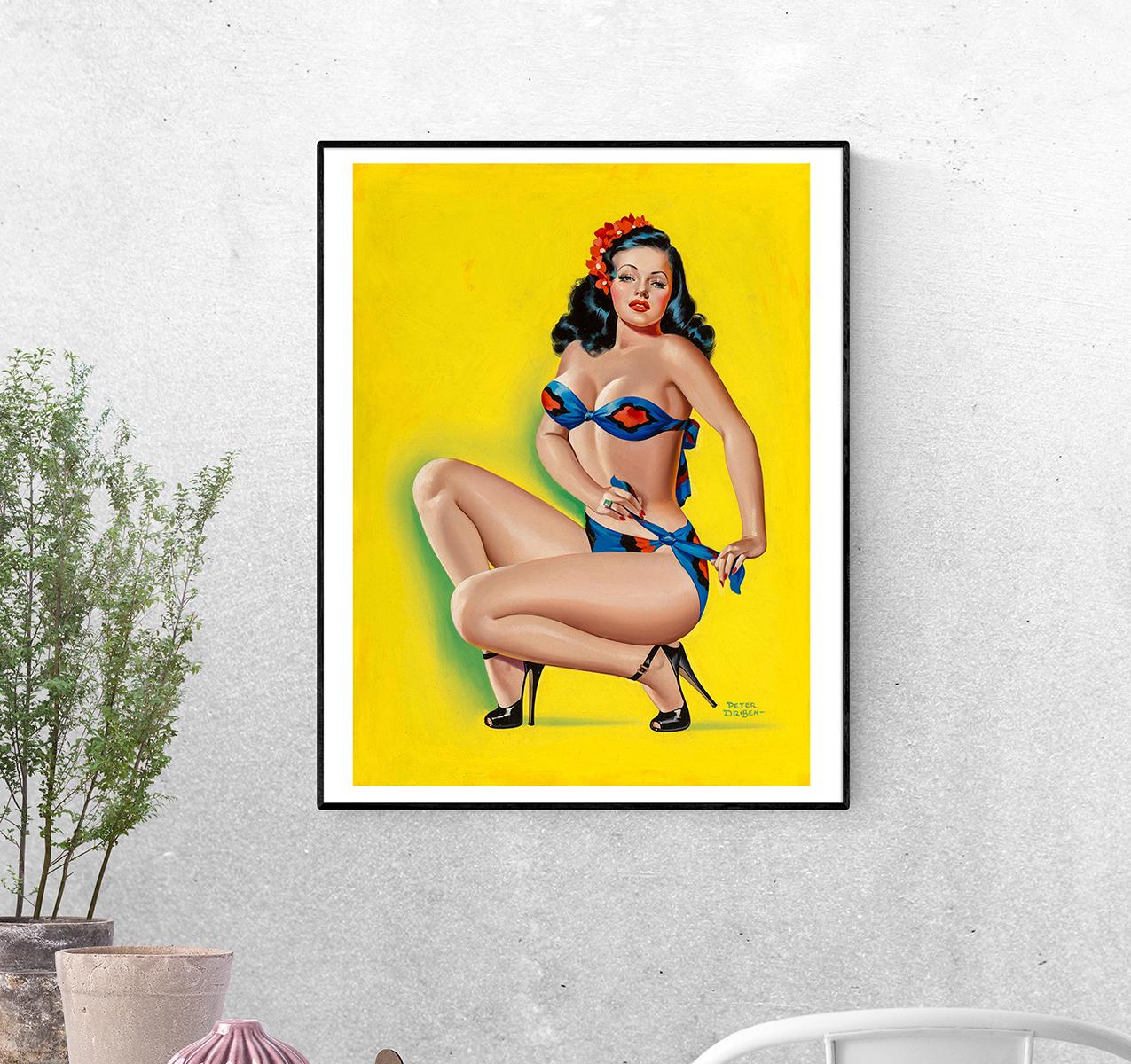 Постер Пин Ап в бикини Питера Дрибена формат А-4 (pin_up0030013_Poster)