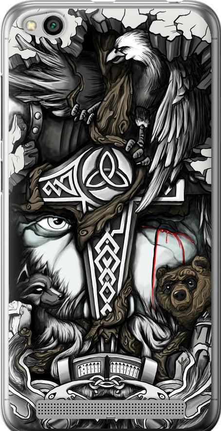 Чехол на Xiaomi Redmi 5A Тату Викинг (4098u-1133-42517)