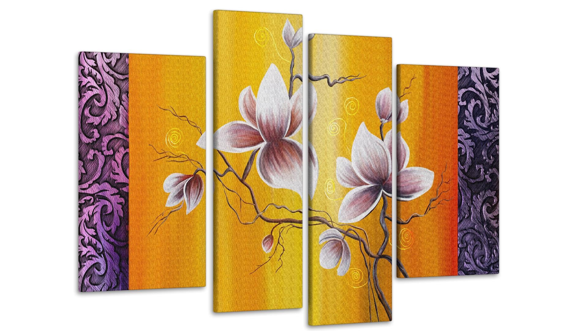 Картина модульная Абстракция Цветы 75х118 см (Art-118_4)