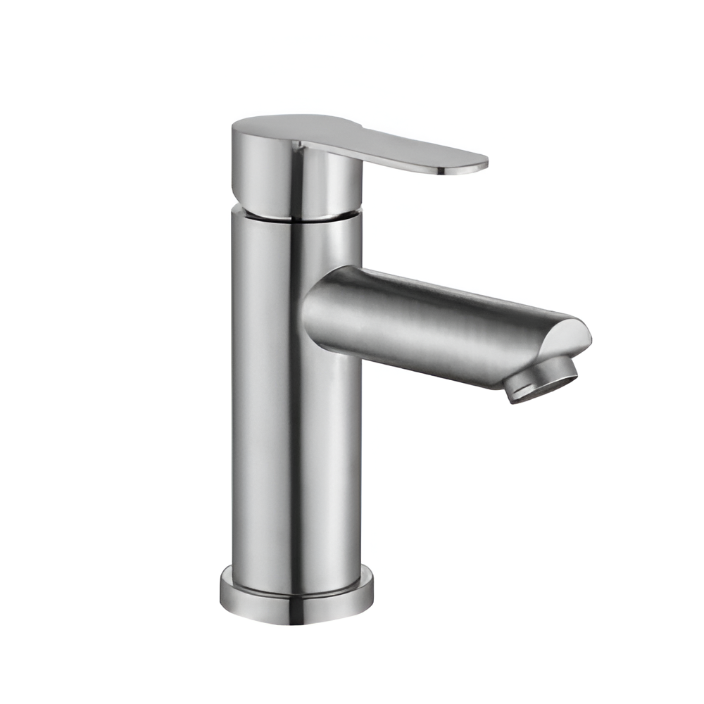 Змішувач для умивальника Frap F10801 одноважільний короткий вилив нержавіюча сталь (SQ-1035773) Змішувач для умивальника Frap F10801 одноважільний короткий вилив нержавіюча сталь (SQ-1035773)