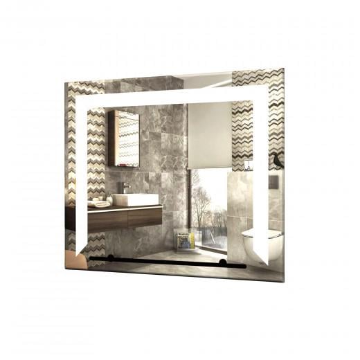 Led зеркало с подсветкой и полкой в ​​ванную комнату 800x600 (ZSD-035)