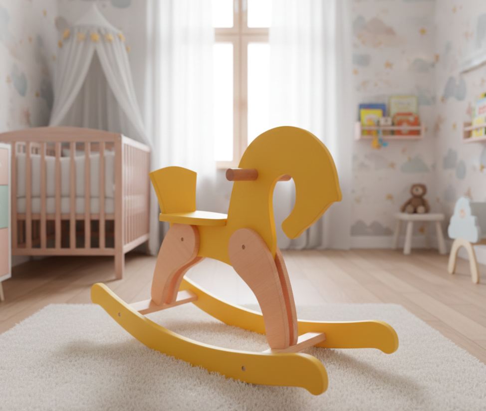 Лошадка-качалка детская деревянная (KG018)