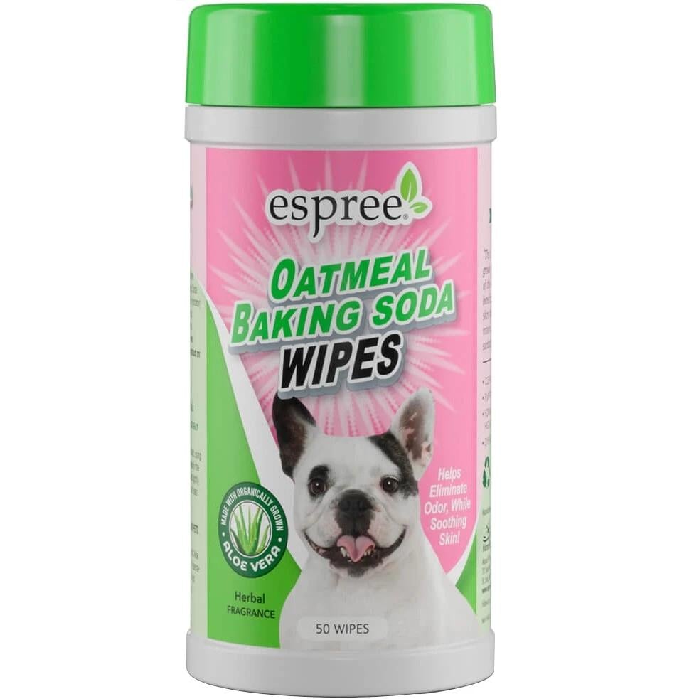 Влажные салфетки Espree Oatmeal Baking Soda Wipes для собак с питьевой содой и протеинами овса 50 шт. (e01425)