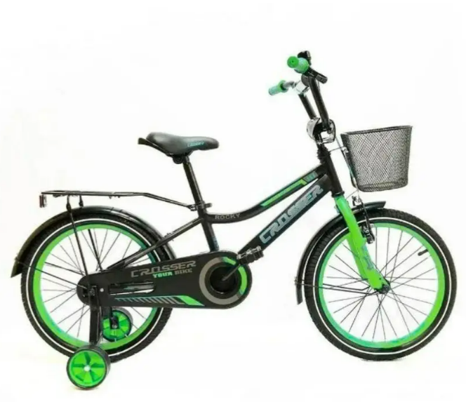 Велосипед ROCKY CROSSER-13 20" с корзиной Зеленый
