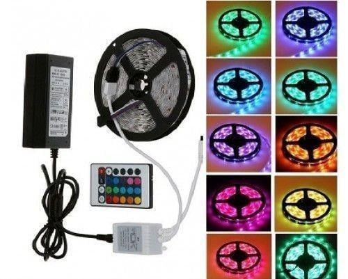 Світлодіодна стрічка RGB 5050 300 LED з блоком живлення та пультом 5 м IP68 - фото 2