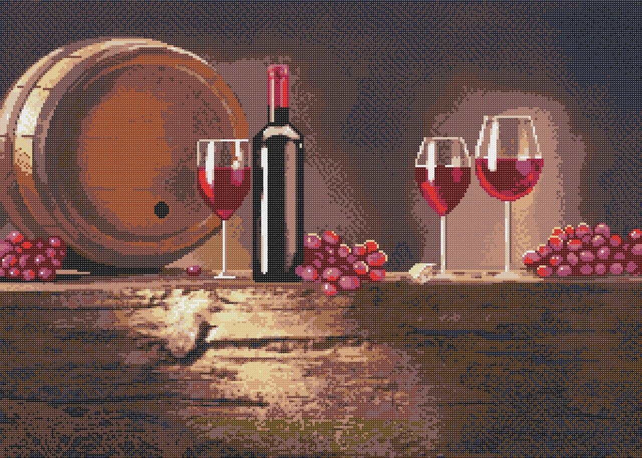 Схема вышивки бисером Красное вино (1221299925)