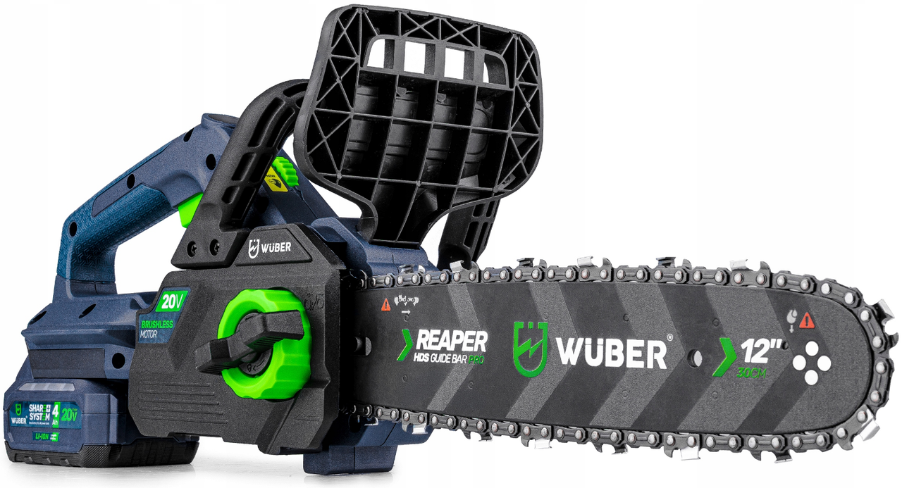 Пила аккумуляторная цепная Wuber 2 аккумулятора 4Ач 20В/шина 30 см