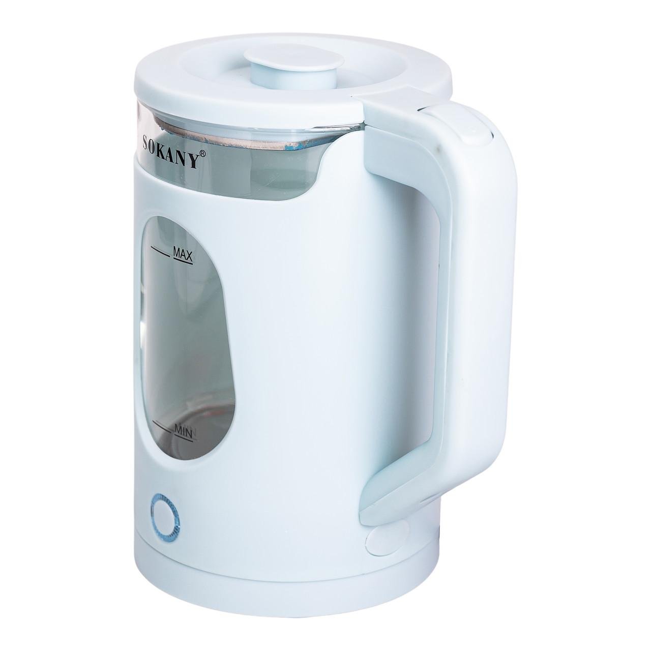 Електрочайник Sokany SK-SH-1071 2000 Вт 2,3 л Ментоловий (SK-SH-1071BL) - фото 3 Електрочайник Sokany SK-SH-1071 2000 Вт 2,3 л Ментоловий (SK-SH-1071BL) - фото 3
