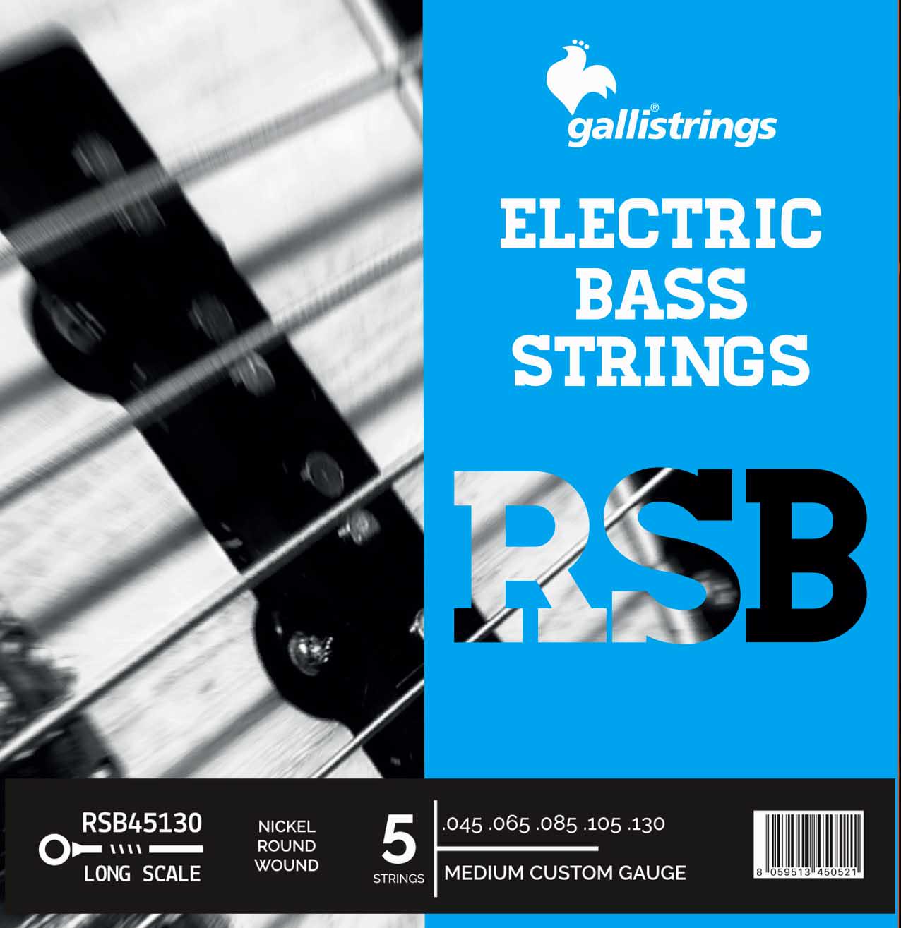 Струны для бас-гитары Gallistrings RSB45130.045-.130/MEDIUM CUSTOM/Nickel (25491737)
