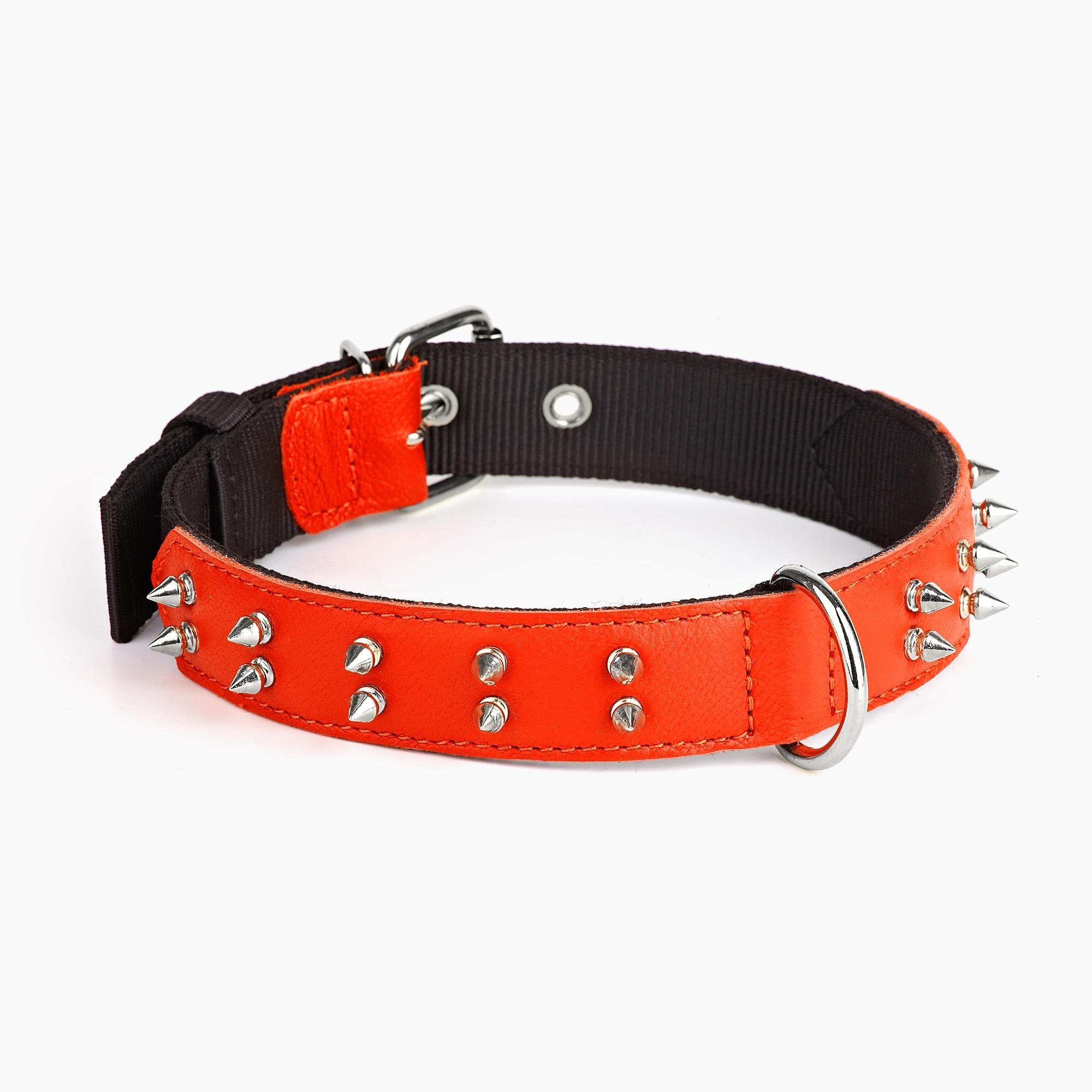 Ошейник KareLine и натуральной кожи с шипами 45 мм 510-640 мм (6629/11) Ошейник KareLine и натуральной кожи с шипами 45 мм 510-640 мм (6629/11)