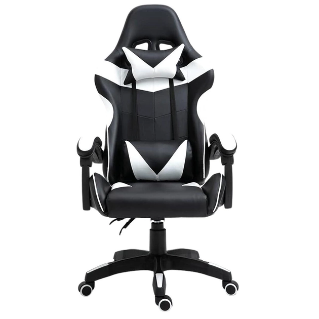 Крісло ігрове комп'ютерне Kontrast з функцією масажу з подушками Білий (40068) - фото 1