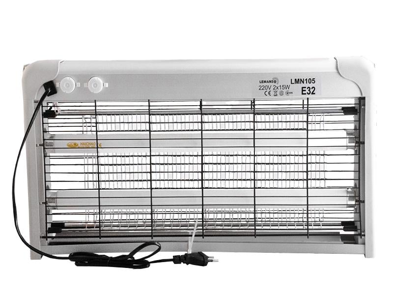 Світильник світлодіодний від комарів Lemanso LMN105 T8 2x15W 220V Срібний (2894)