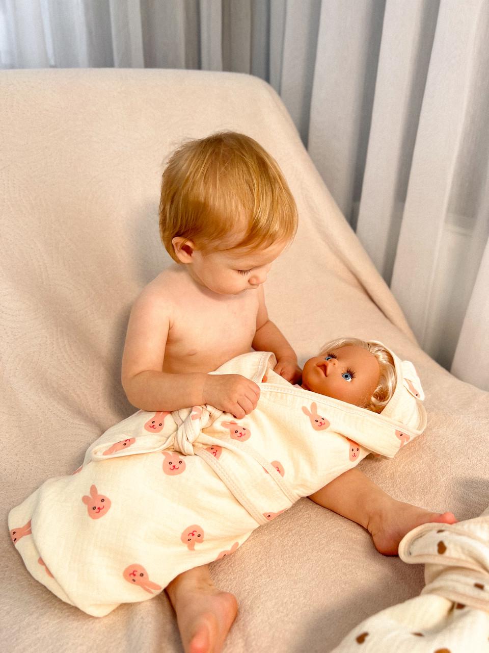 Конверт на виписку літній муслін Зайка 85х90 см (24246749) - фото 4 Конверт на виписку літній муслін Зайка 85х90 см (24246749) - фото 4