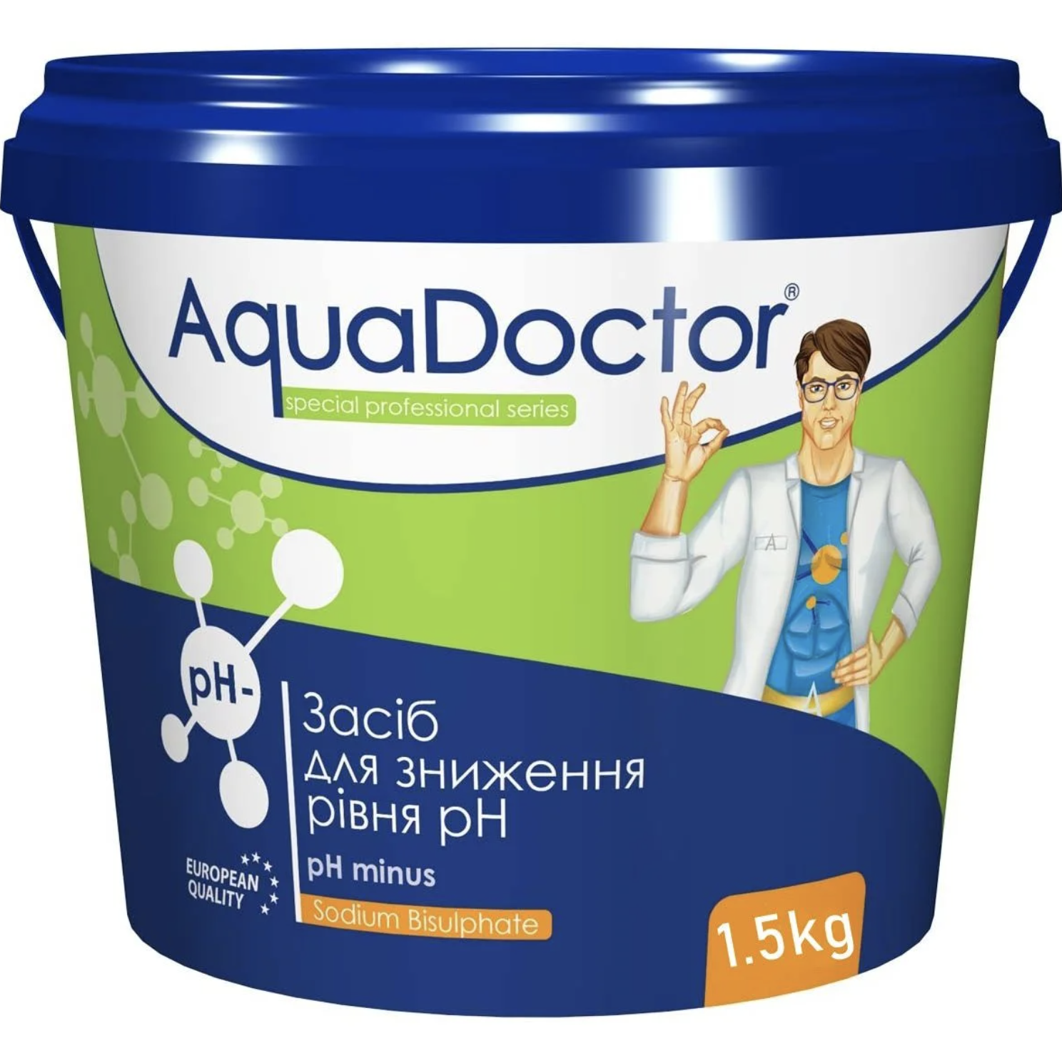 Препарат для зниження рівня Н Aquadoctor pH minus 1,5 кг (40734) - фото 1