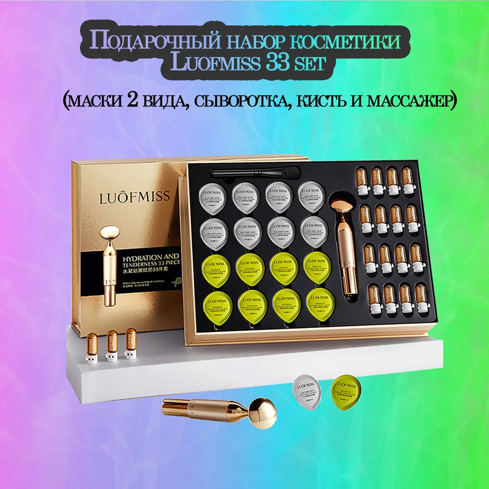 Подарунковий набір для комплексного догляду за шкірою обличчя Luofmiss Hydration And Tenderness 33 Piece Set (030902) - фото 10 Подарунковий набір для комплексного догляду за шкірою обличчя Luofmiss Hydration And Tenderness 33 Piece Set (030902) - фото 10