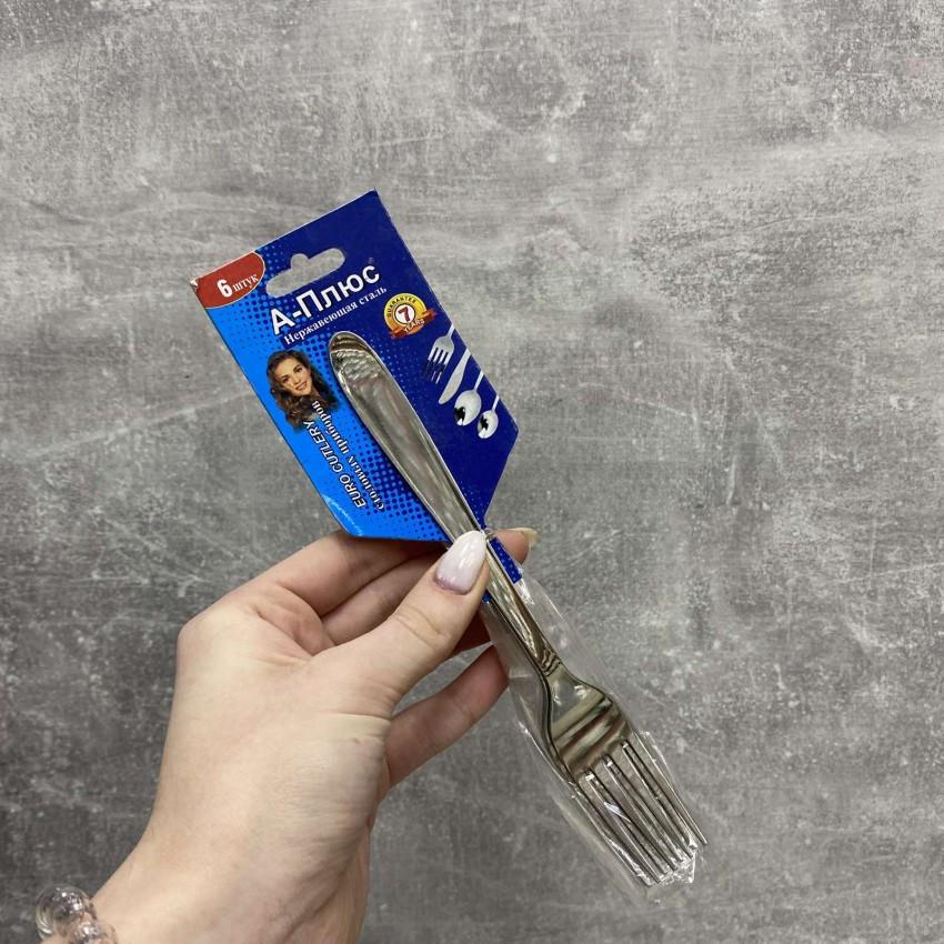 Набір столових виделок A-PLUS 0149 з нержавіючої сталі 6 шт. (1751561547) - фото 2 Набір столових виделок A-PLUS 0149 з нержавіючої сталі 6 шт. (1751561547) - фото 2