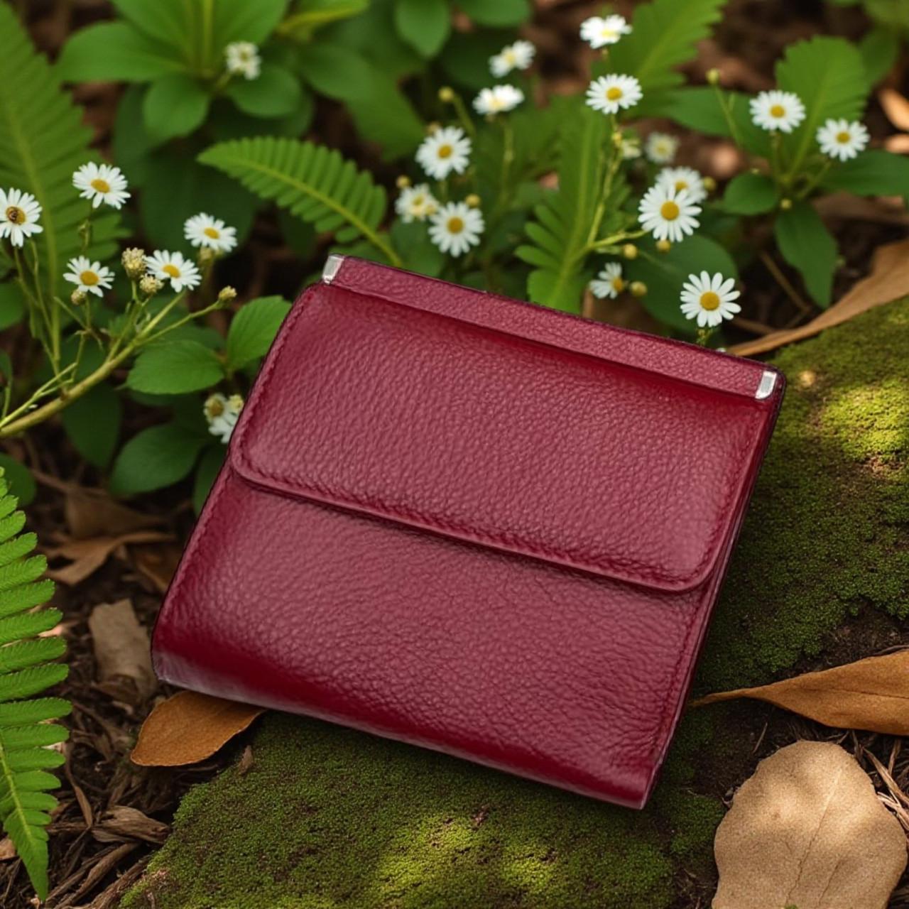 Кошелек кожаный женский на магните в коробке из натуральной кожи Бордовый (2349632737) Кошелек кожаный женский на магните в коробке из натуральной кожи Бордовый (2349632737)