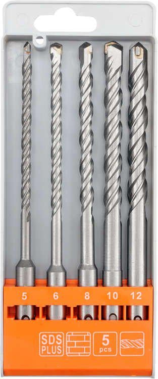 Бур Vorel SDS Plus S4 160 мм 5-12 мм 5 шт. (23988)